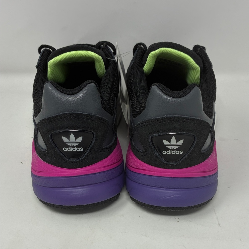New - Adidas Originals Women's Falcon Running Shoe, Black/Black/Shock Pink - Picture 4 of 5
